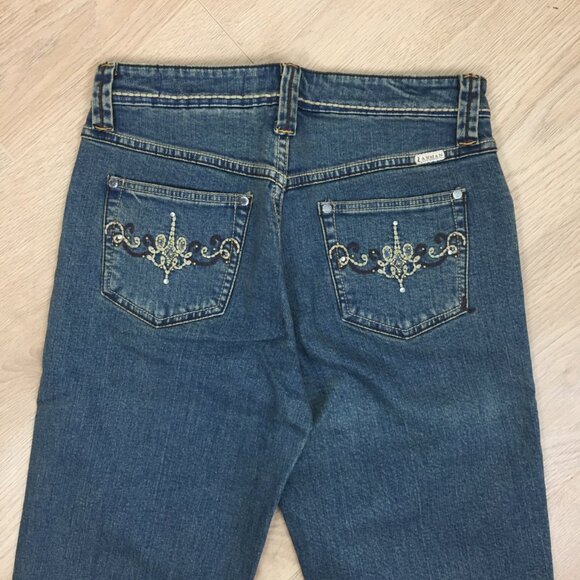 Women's 90's Vintage Lawman Western Boot Cut Jeans sz 8 - Picture 7 of 9